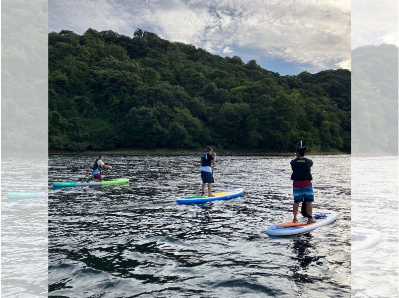 【鳥取・ジオパーク】透明な海と湖でまったりSUP体験♪ 山陰海岸ジオパークでガイド付き安心プランの紹介画像