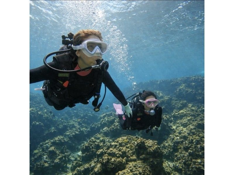 【沖縄・青の洞窟】１組限定価格！体験ダイビング貸切プラン！＜２時間半＞☆ボート併用で『高確率』で青の洞窟に案内可能☆餌付け、写真、動画付き！の紹介画像