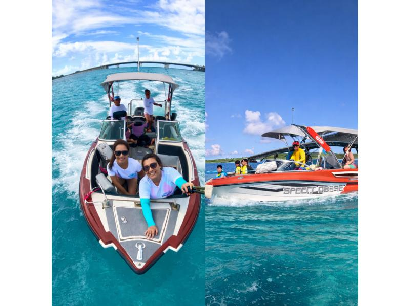 【沖縄・伊平屋島/1日】クルーズボート（貸切り☆6時間プラン）シュノーケル＆スキンダイビングなど遊び方自由！《送迎無料》グループ旅行に最適☆の紹介画像