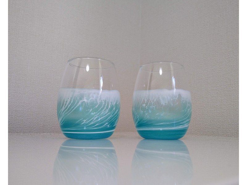 【沖縄・うるま市/レジンアート】オーシャングラス/波レジングラス作り♪うるま市観光のすきま時間に♪沖縄旅行の記念に♪の紹介画像