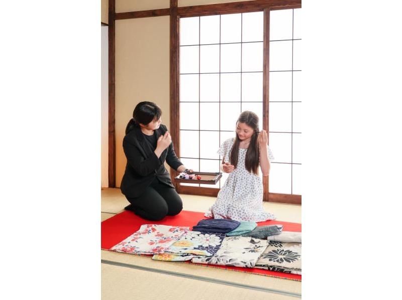 京都・二条城近く◇浴衣の着付け体験・プロカメラマンによるスタジオ撮影付き◇1名～OK！撮影後は浴衣姿で観光をお楽しみください♪の紹介画像