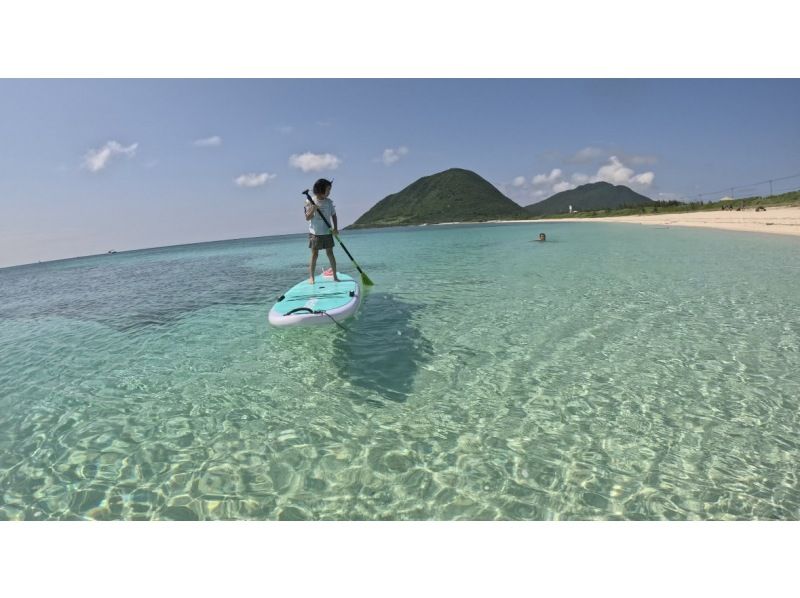 【沖縄・伊平屋島/半日】1組貸切りSUP・シュノーケリングツアー(3時間☆満喫プラン)☆おひとり様OK☆《送迎無料》写真動画データ無料！の紹介画像