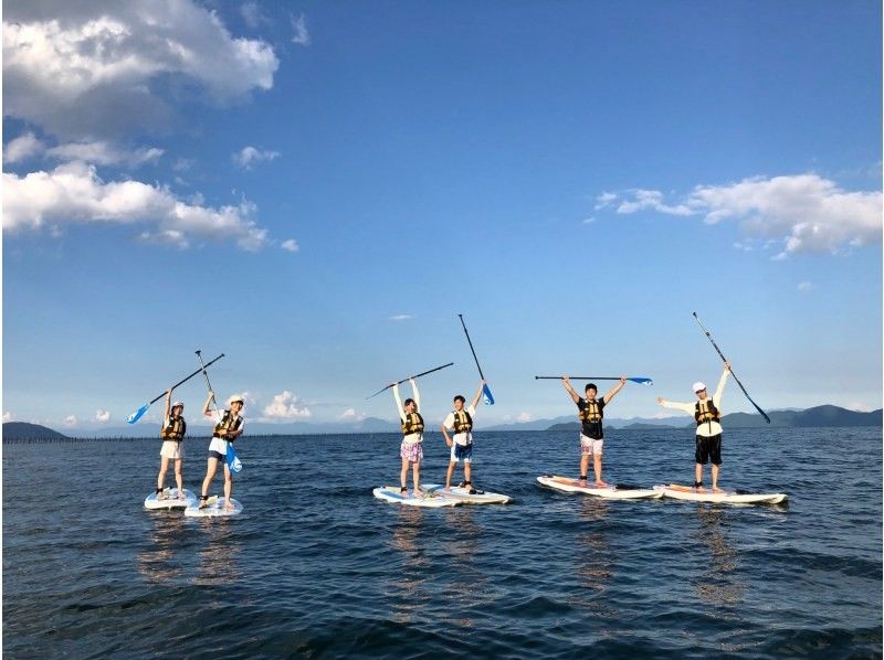 【滋賀・琵琶湖】びわ湖-新店舗Wani Base-で水上散歩SUP体験（初心者コース）レンタル込み！少人数制の紹介画像