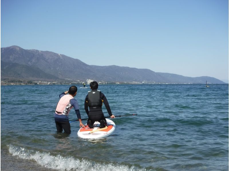 【滋賀・琵琶湖】びわ湖-新店舗Wani Base-で水上散歩SUP体験（初心者コース）レンタル込み！少人数制の紹介画像