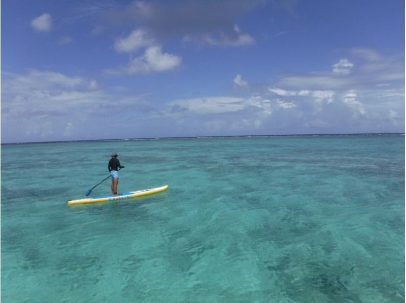 [Churaumi Aquarium, Nakijin Village, Kouri Island Area, and Hidden Beaches] Time when the sea and sky awaken. Sunrise SUP Cruising (90 minutes)の紹介画像
