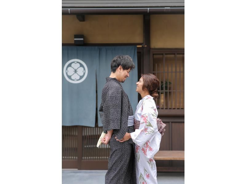 京都・二条城近く◇カップル浴衣プラン 着付け/ヘアセット＆プロカメラマンによるスタジオ撮影◇撮影後は浴衣姿で観光をお楽しみください♪の紹介画像