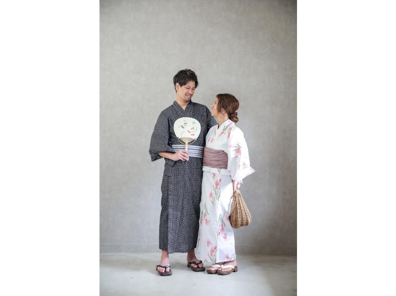 京都・二条城近く◇カップル浴衣プラン 着付け/ヘアセット＆プロカメラマンによるスタジオ撮影◇撮影後は浴衣姿で観光をお楽しみください♪の紹介画像
