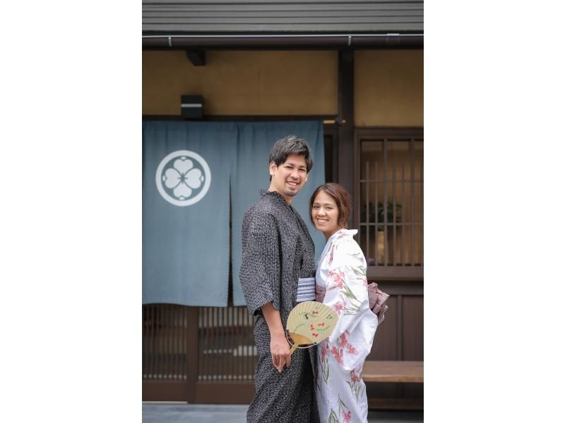 京都・二条城近く◇カップル浴衣プラン 着付け/ヘアセット＆プロカメラマンによるスタジオ撮影◇撮影後は浴衣姿で観光をお楽しみください♪の紹介画像