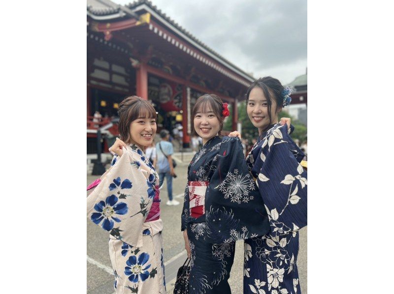 【東京・浅草】女性浴衣レンタルプラン￥5,000　ヘアセットも付いたトータルコーディネイトをお楽しみください！の紹介画像