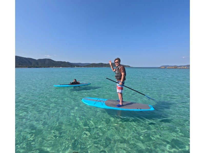 奄美大島【当日予約可能】SUP(60分)※ドローン空撮等写真の無料プレゼントあり※お1人様もお任せ下さい☆の紹介画像