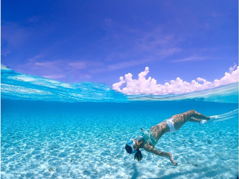 《宮古島｜送迎可能》ライフジャケット不要！ウミガメに大接近！初心者でも始められるスキンダイビング体験！当日予約・早期予約OK！の紹介画像
