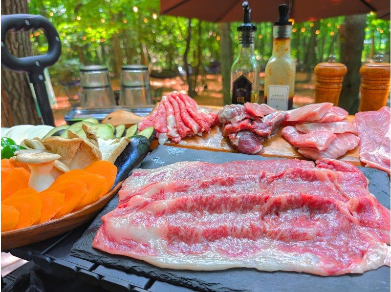 【栃木县、那须】那须高原黑毛和牛炭火烤肉套餐の紹介画像