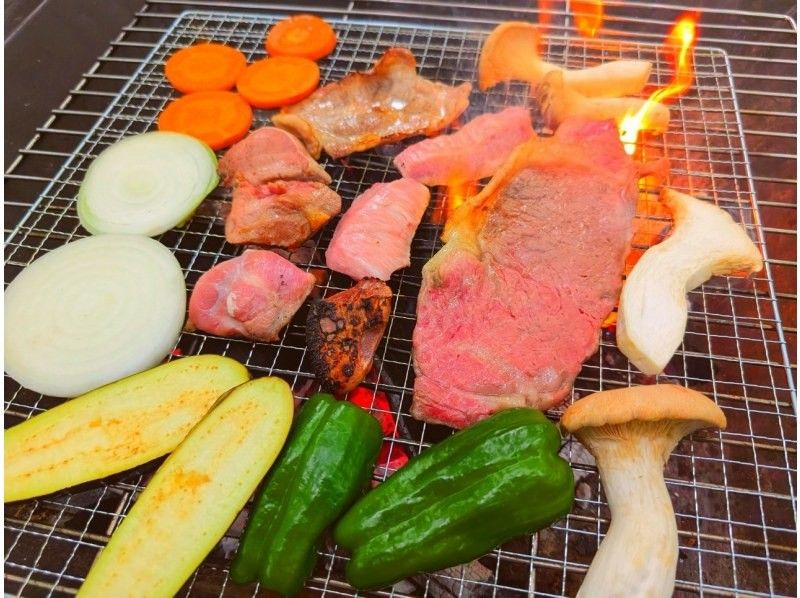 【栃木县、那须】那须高原黑毛和牛炭火烤肉套餐の紹介画像