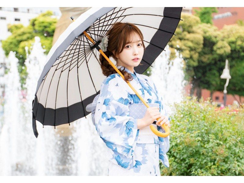 【大阪・なんば】ヘアセット付き！雨の日は雨傘無料貸出！浴衣一式レンタル＆着付けプランの紹介画像