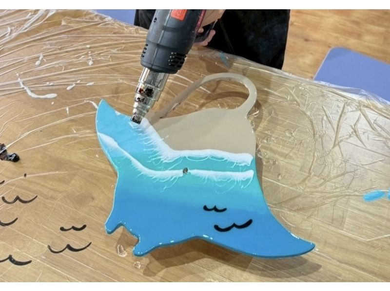 【沖繩，石垣島】製作「海龜/蝠鱝鐘」/熱門樹脂藝術品/深受兒童喜愛/完全原創！の紹介画像