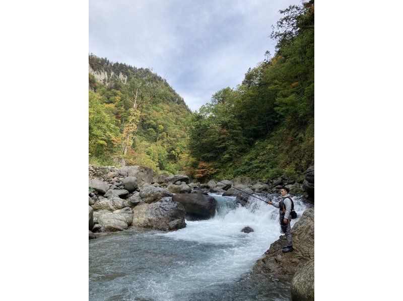 ☆Pickup and drop-off available・Private tour☆Autumn mountain stream fishing tour ~Furano, Biei, Tomamu~の紹介画像