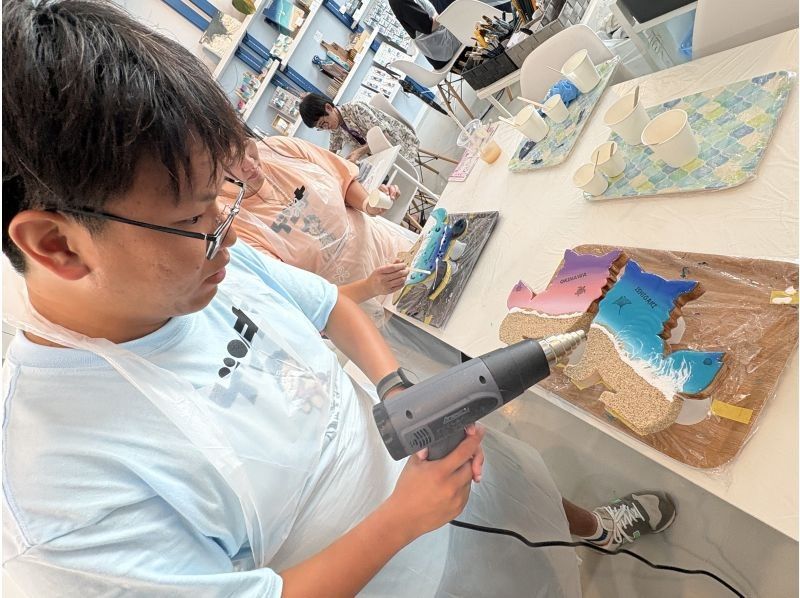 【沖縄・石垣島】話題のレジンアート！シーサー大ペア！プロ講師サポート石垣島の海を想い出に♪中心店街ユーグレナモールから徒歩１０秒の紹介画像