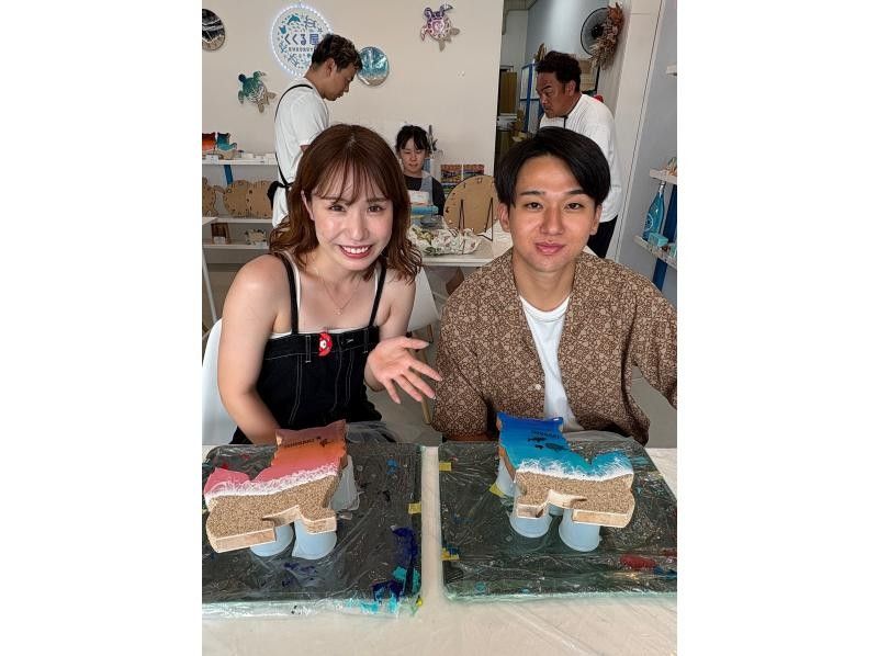 【沖縄・石垣島】話題のレジンアート！シーサー大ペア！プロ講師サポート石垣島の海を想い出に♪中心店街ユーグレナモールから徒歩１０秒の紹介画像