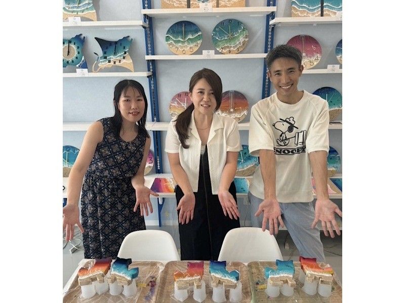【沖縄・石垣島】話題のレジンアート！シーサー大ペア！プロ講師サポート石垣島の海を想い出に♪中心店街ユーグレナモールから徒歩１０秒の紹介画像