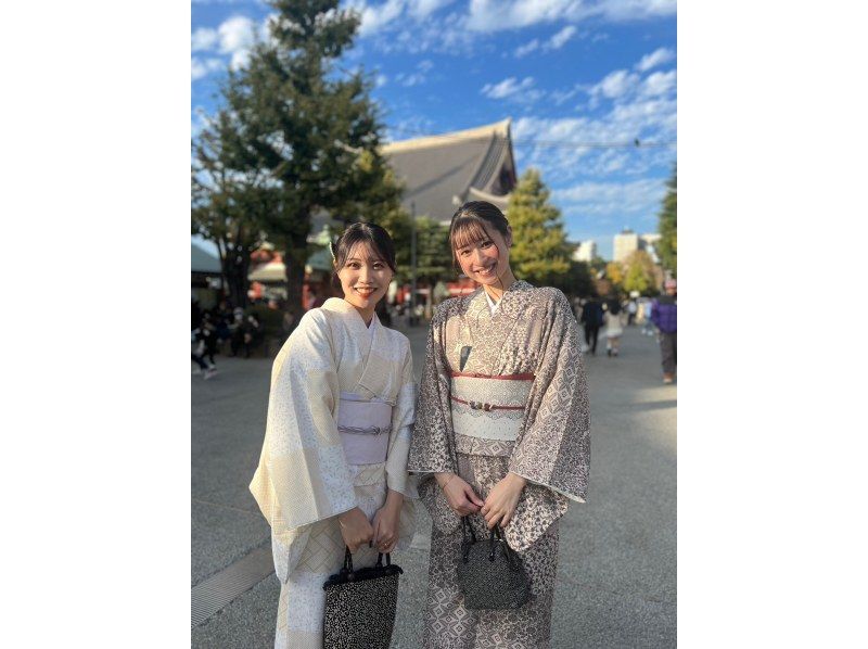 【東京・浅草・女性限定】着物レンタルシンプルプラン ♪ ヘアセット無しのお手軽シンプル着物体験の紹介画像