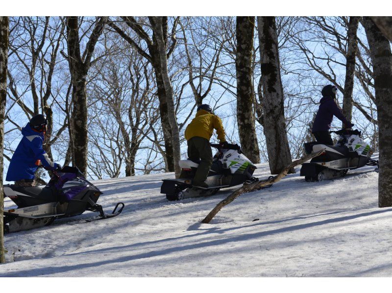 【岩手、北上市、雪地摩托車】沿著古老的林間小路，體驗刺激的旅程！雪地摩托車林間小路之旅の紹介画像