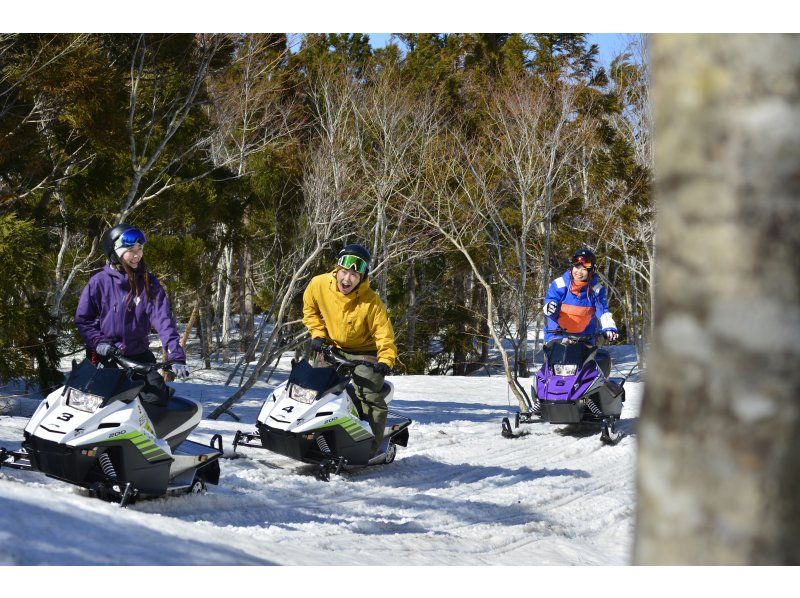 【岩手、北上市、雪地摩托車】沿著古老的林間小路，體驗刺激的旅程！雪地摩托車林間小路之旅の紹介画像