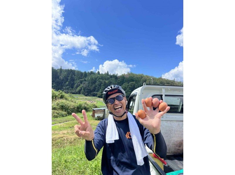 【広島・北広島町】新米が出たよ！e-BikeサイクリングでT.K.Gツアー　〜大朝の新米と新鮮産みたて卵をゲットだぜ〜〜の紹介画像