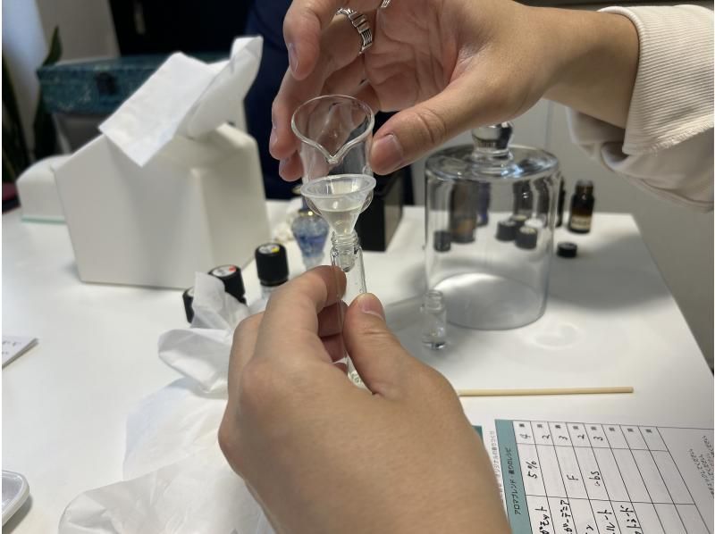 【東京・門前仲町】香りを自由にブレンド｜100種から選ぶオリジナル香水づくり〜自分だけの1本に仕上げよう〈たっぷり25ml／瓶なしプラン〉の紹介画像