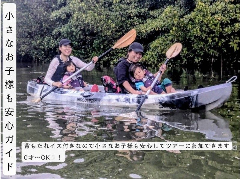 【石垣島/宮良川】0才からOK!遊びに迷ったらコレ♪宮良川マングローブで感動の大冒険★背もたれイス付きカヤックツアー!自然も腰も安心サポートの紹介画像