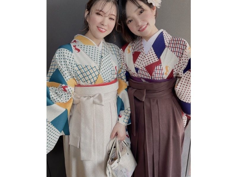 [Tokyo, Asakusa] Komon Kimono + Hakama Campaign ~ Taisho Romantic Retro Hakama Graduation Ceremony (Hakama Plan)の紹介画像