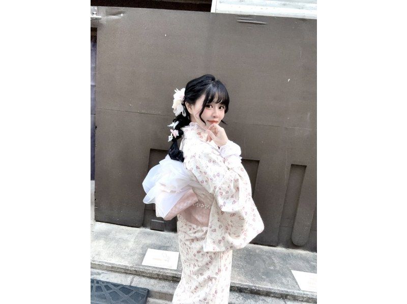 【东京，浅草，仅限女性】蕾丝和服的可爱装扮！の紹介画像