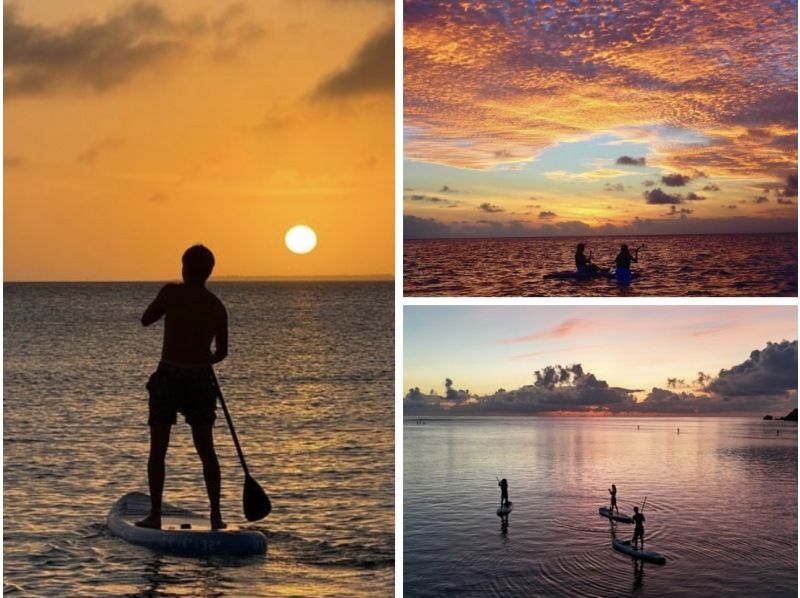 【宮古島／送迎可能】当日予約OK！夕焼けの魔法に包まれるサンセットSUP体験！ ドローン写真データ無料！／3歳から参加OK！の紹介画像
