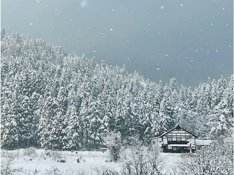 プレオープン記念価格！ 【秋田・湯沢】囲炉裏で「きりたんぽ」手作り体験 &times; 鮎出汁鍋ランチ＋お持ち帰りきりたんぽ付の紹介画像