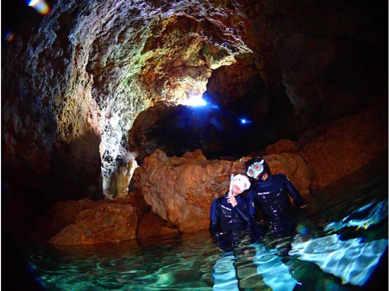 【沖縄／恩納村／青の洞窟／シュノーケリング／体験ダイビング】お得なセット♪カメラ撮影付き♪安心の少人数制♪当日予約OK♪の紹介画像