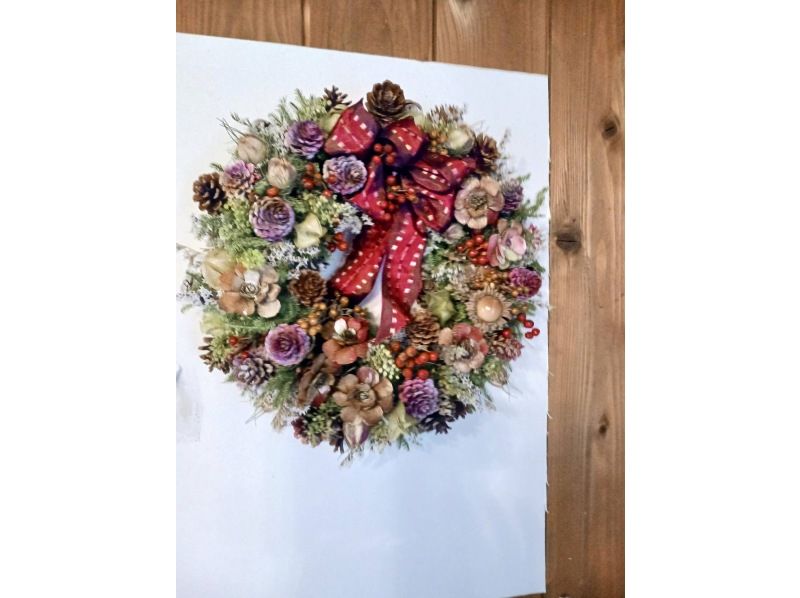 【秋田/尼卡霍】秋田多舍花園的饋贈♪乾花環製作體驗！含簡餐の紹介画像