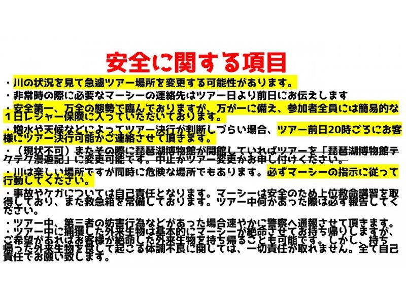 【滋賀・琵琶湖】現役生き物系YouTuberと川で魚捕りエコツアー！琵琶湖の外来種をハントしよう！の紹介画像