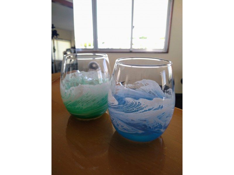 [Okinawa, Uruma City/Resin Art] ★Monday to Saturday Afternoon Only Recommended Plan★ Ocean Glass/Wave Resin Glass Making♪ Perfect for your spare time while sightseeing in Uruma City♪の紹介画像
