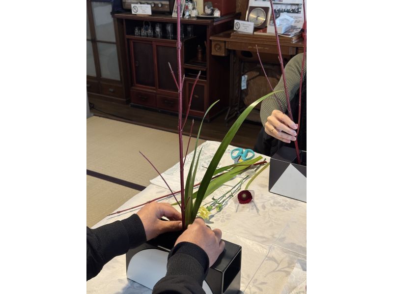 【秋田・角間川】歴史ある豪商の邸宅で日本の伝統文化に浸る＜華道家元池坊・生け花体験＞の紹介画像