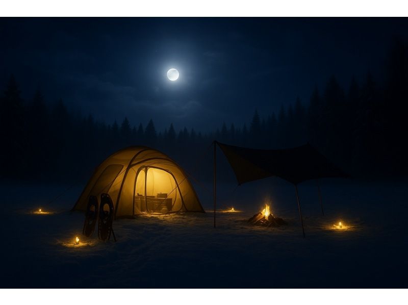 【北海道・富良野】スノーランタンおでんナイト／農業体験型イブニングツアー、ナイトハイクで掘出しに行く越冬キャベツと体温まるおでんナイトツアーの紹介画像