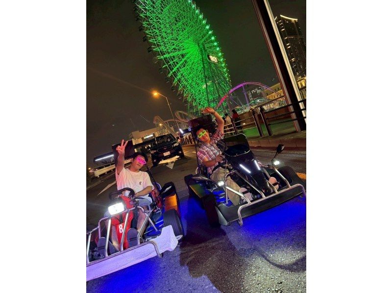 [Kanagawa/Yokohama] Amazing night view! "Go-kart 30-minute experience tour" Tour of tourist attractions, great photo opportunities, safe and secure guide includedの紹介画像
