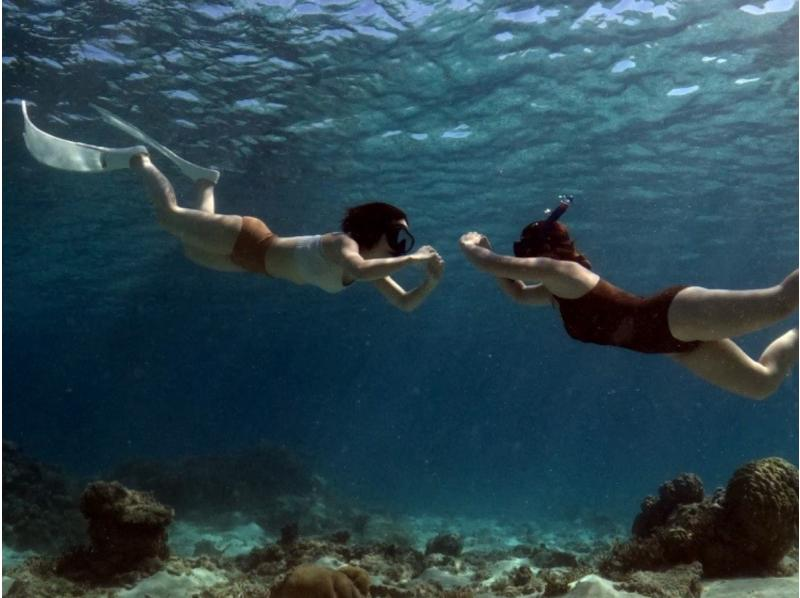 【沖縄・半日・送迎あり】水中写真・動画プレゼント！☆お1人様も大歓迎☆初心者向けスキンダイビングの紹介画像