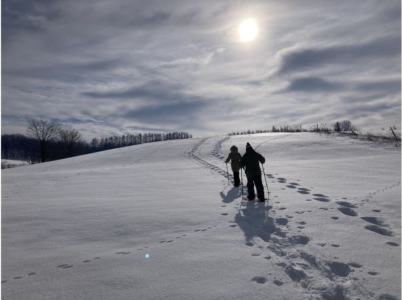 【北海道・十勝】酪農大国十勝のひろーい牧場を独り占め！スノーシューで散策〈トカニッチ・牧場スノーシュートレッキング〉の紹介画像