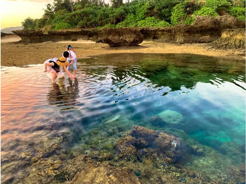【沖縄・恩納村】早朝！歩いて行く無人島ツアー【1組限定】美しい浅瀬に広がる天然の水族館│＊水着不要＊泳がなくても！どなたでも楽しめますの紹介画像