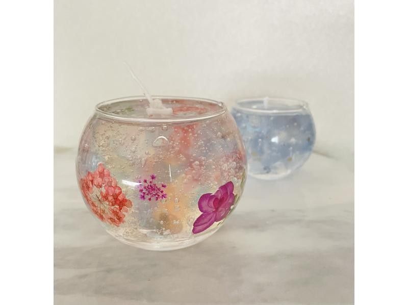【京都・向日市】透明感のあるバブルジェルキャンドル〜飾っても火を灯しても可愛い（京都駅から15分）の紹介画像