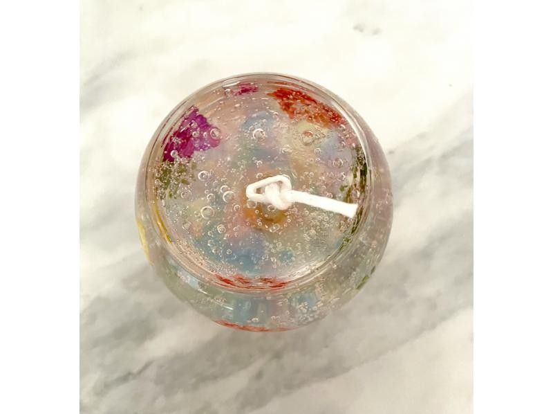 【京都・向日市】透明感のあるバブルジェルキャンドル〜飾っても火を灯しても可愛い（京都駅から15分）の紹介画像