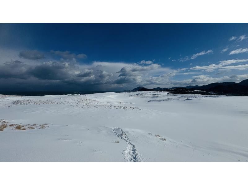 【鳥取・鳥取市】スノーシューを使って白銀の鳥取砂丘をガイドと一緒にo砂n歩（おさんぽ）しよう！の紹介画像