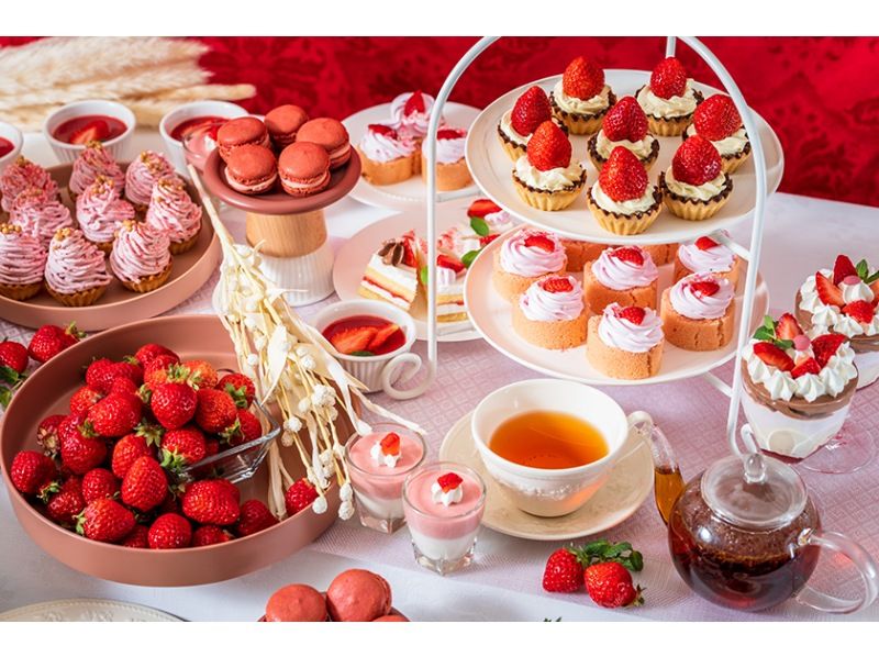 ★1/15～5/6期間限定【14:45出航：ティークルーズ】★いちごスイーツビュッフェ★いちごスイーツ食べ放題！フリーソフトドリンク付き♪の紹介画像