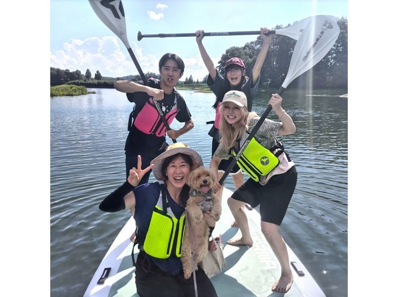 【広島・三次】息を合わせてアドベンチャー！〈湖上ビッグSUP体験／半日コース〉お子様・未経験者OK・広島西風新都から車で1時間の紹介画像