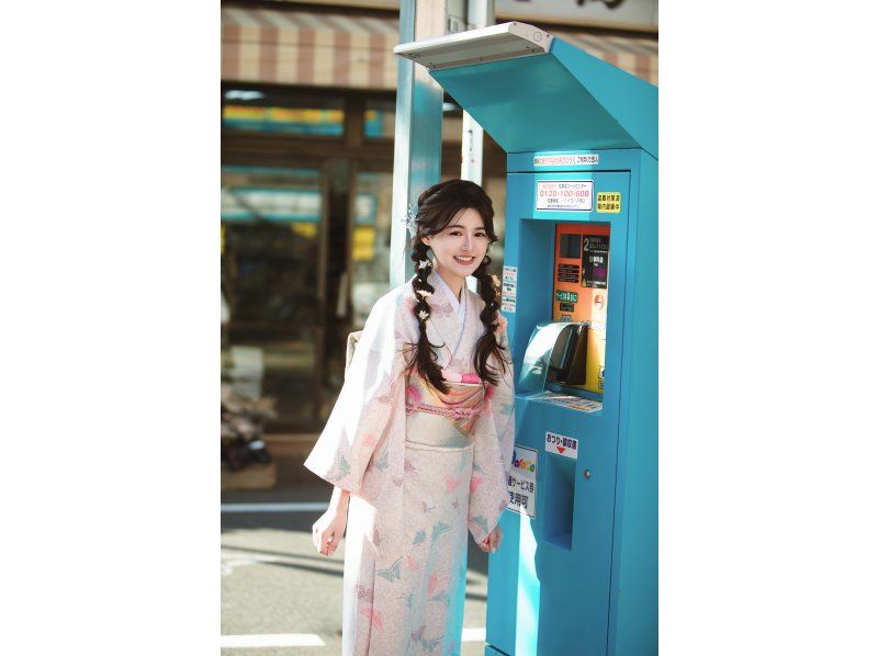 【东京，浅草】纯真丝小纹毯出租 - 100% 真丝，触感和光泽都无比奢华！尽享高级都市漫步体验。无需携带任何物品！欢迎女士光临！の紹介画像