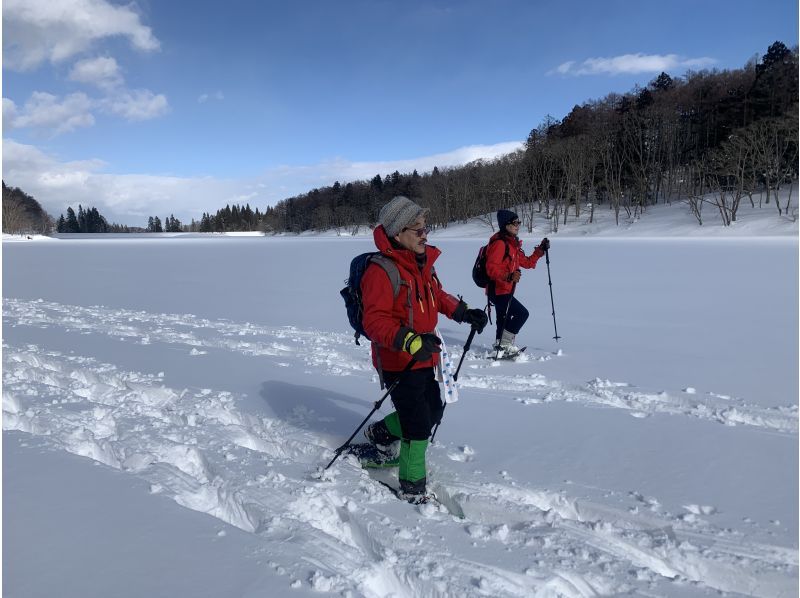 Nagano Iiyama: Snowshoe Hike on a Snow Lake(Station pickup to Madarao)の紹介画像